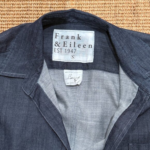 🆕FRANK & EILEEN Barry Raw Rinse Denim Shirt Small - Picture 2 of 3